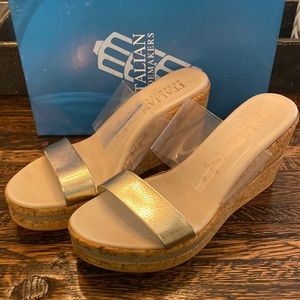 Italian shoemakers “willa” wedge never been worn.